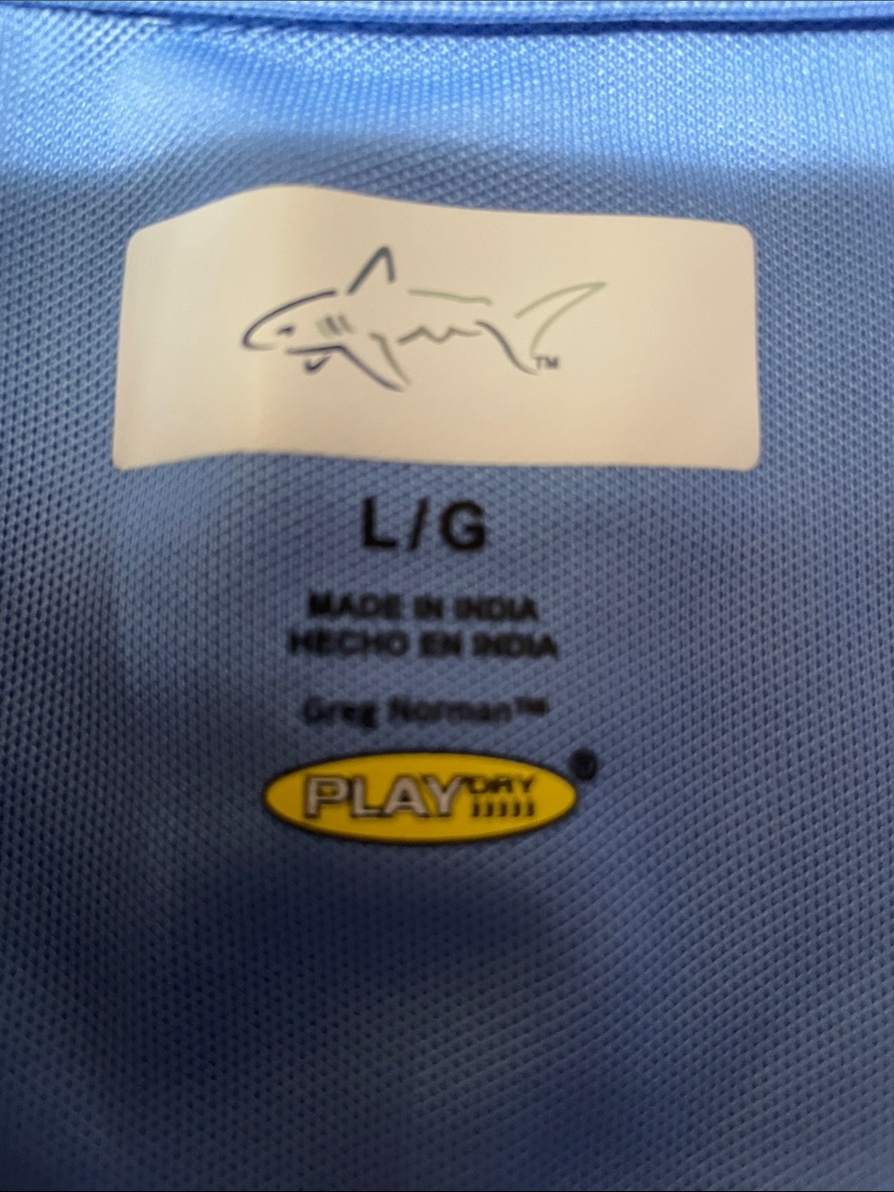 Greg Norman Collection Light Blue Sleeveless Polo Tank (0044) - Picture 4 of 4